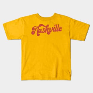 Nashville  // Retro Typography Design Kids T-Shirt